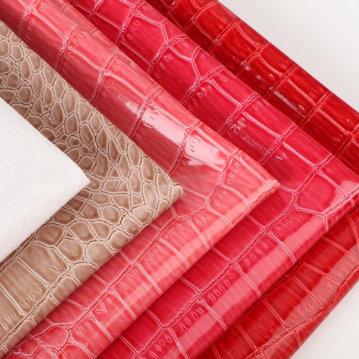 0.6mm high gloss crocodile pattern needle bottom PVC leather gift box, cosmetics box, packaging box, wine box, leather material - Image 2