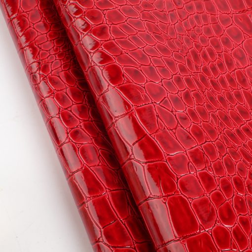 0.6mm high gloss crocodile pattern needle bottom PVC leather gift box, cosmetics box, packaging box, wine box, leather material